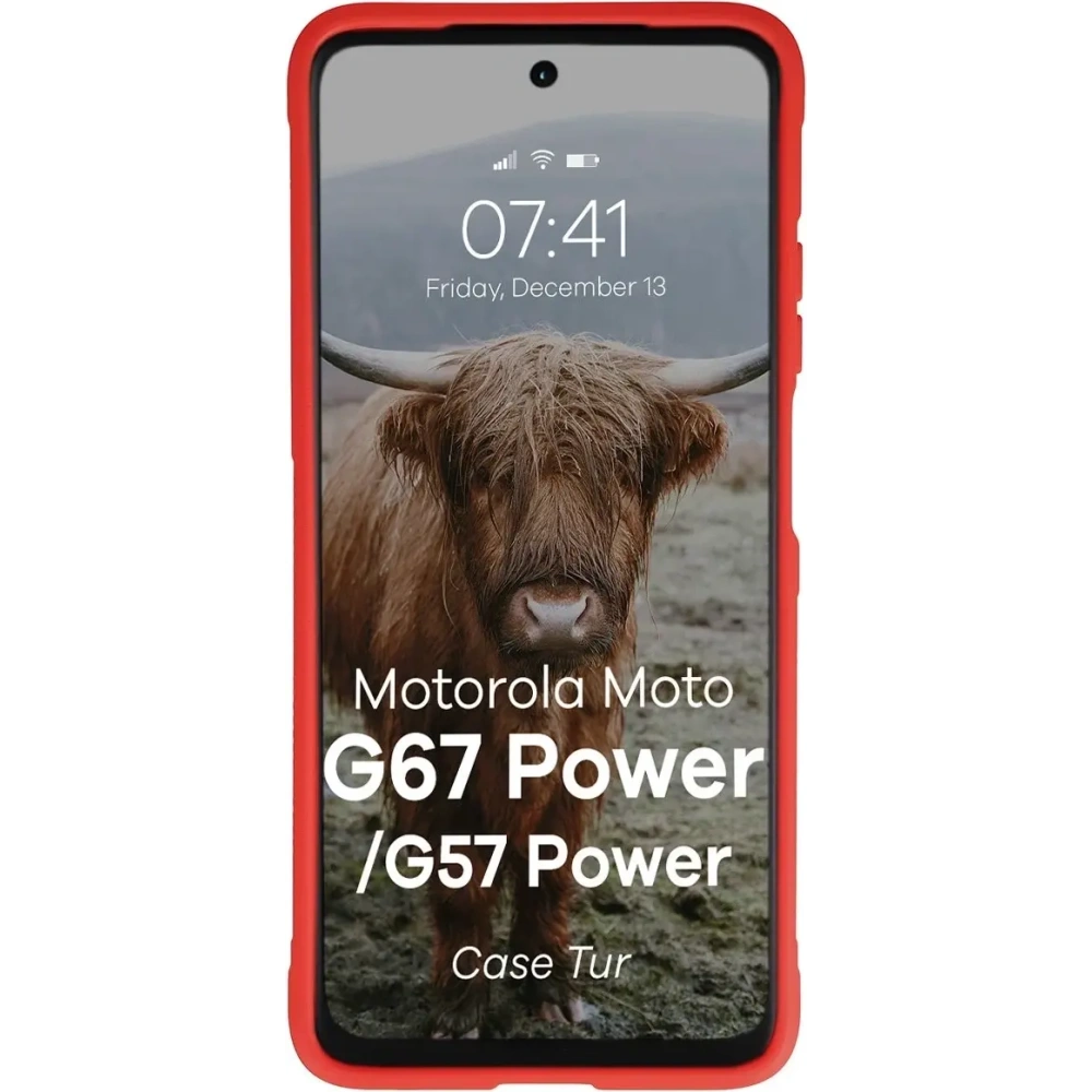 Pancerne etui Bizon Case Tur do Motorola Moto G57 Power / G67 Power czerwone