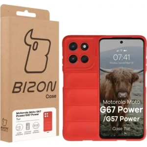 Pancerne etui Bizon Case Tur do Motorola Moto G57 Power / G67 Power czerwone