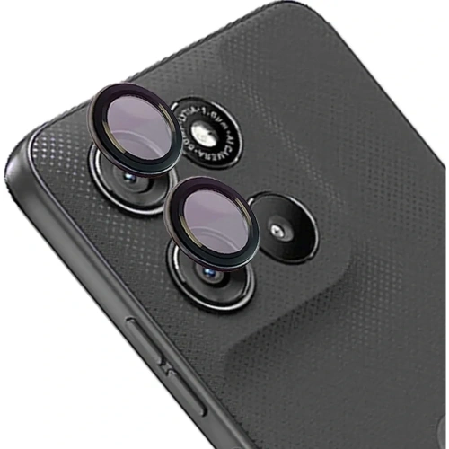 Szkło na aparat Bizon Glass Snap Lens do Motorola Moto G57 Power / G67 Power czarna ramka