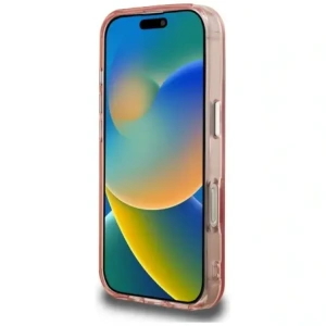 Etui Karl Lagerfeld IML Aquarelle Choupette & Logo do Apple iPhone 16 różowy