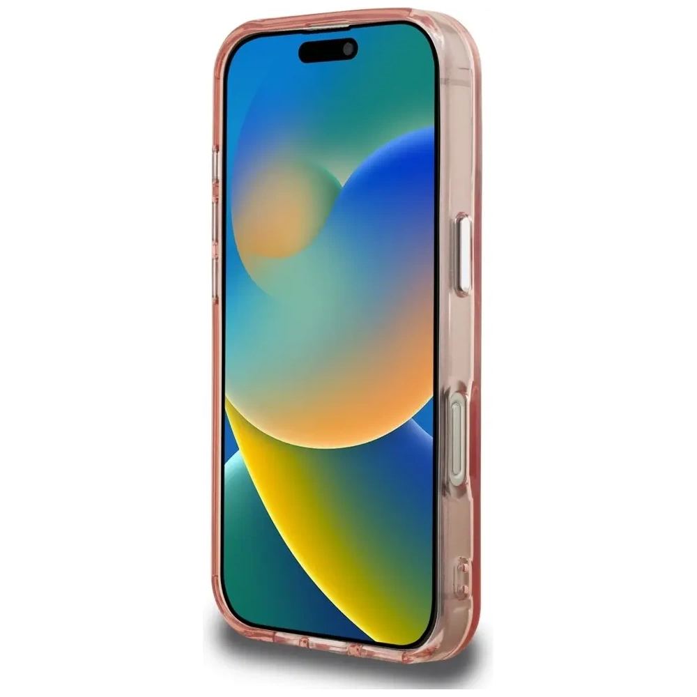 Etui Karl Lagerfeld IML Aquarelle Choupette & Logo do Apple iPhone 16 różowy