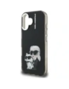 Etui Karl Lagerfeld IML Aquarelle Karl & Choupette & Logo do Apple iPhone 16 czarny