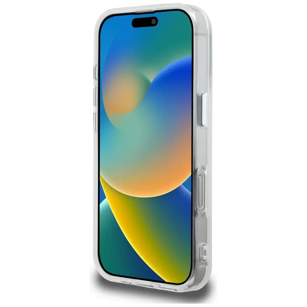 Etui Karl Lagerfeld IML Aquarelle Karl & Choupette & Logo do Apple iPhone 16 Pro biały