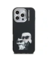Etui Karl Lagerfeld IML Aquarelle Karl & Choupette & Logo do Apple iPhone 16 Pro czarny