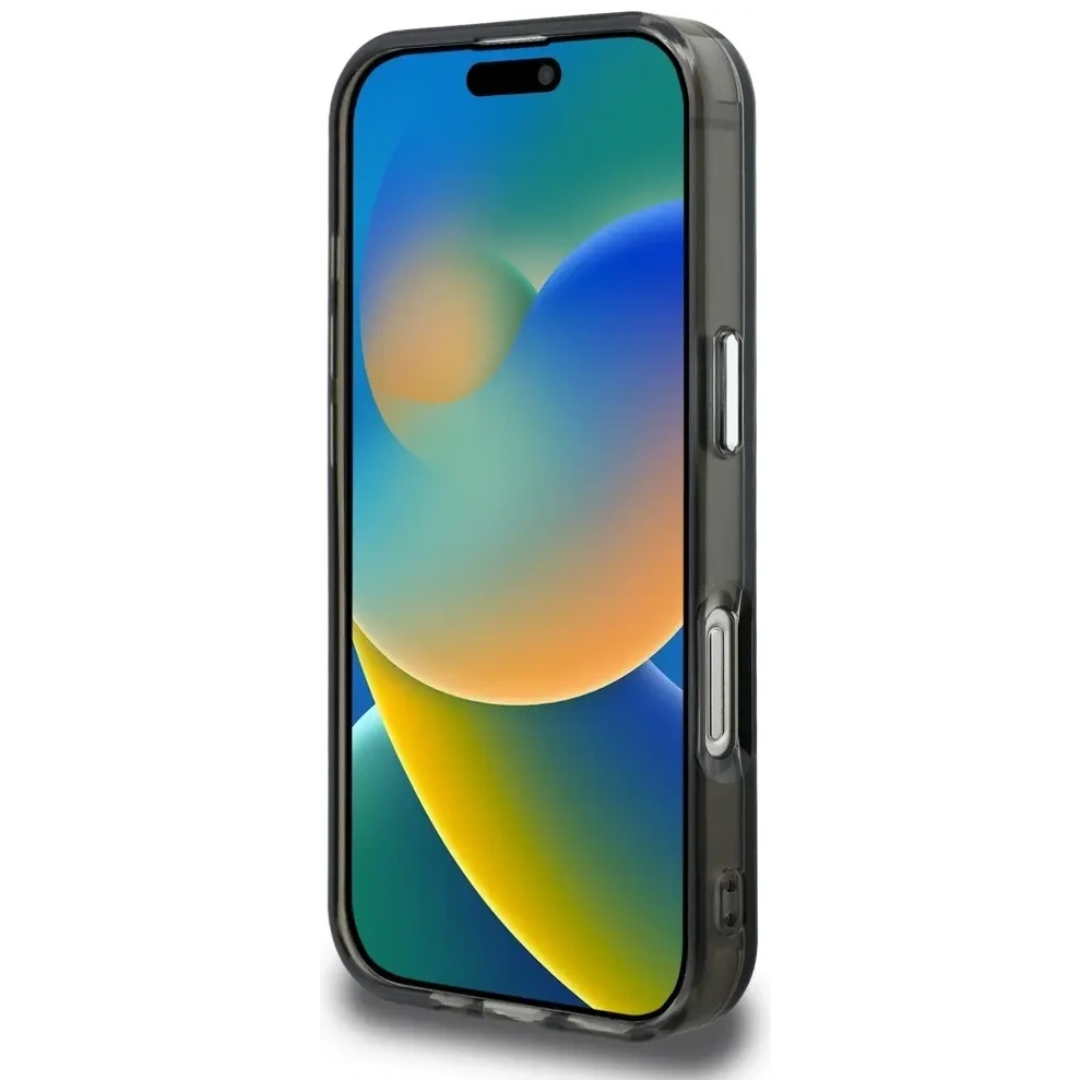 Etui Karl Lagerfeld IML Aquarelle Karl & Choupette & Logo do Apple iPhone 16 Pro czarny