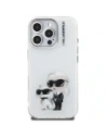 Etui Karl Lagerfeld IML Aquarelle Karl & Choupette & Logo do Apple iPhone 16 Pro Max biały