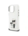 Etui Karl Lagerfeld IML Aquarelle Karl & Choupette & Logo do Apple iPhone 16 Pro Max biały