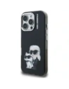 Etui Karl Lagerfeld IML Aquarelle Karl & Choupette & Logo do Apple iPhone 16 Pro Max czarny