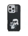 Etui Karl Lagerfeld IML Aquarelle Karl & Choupette & Logo do Apple iPhone 16 Pro Max czarny