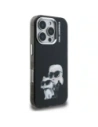 Etui Karl Lagerfeld IML Aquarelle Karl & Choupette & Logo do Apple iPhone 16 Pro Max czarny