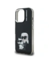 Etui Karl Lagerfeld IML Aquarelle Karl & Choupette & Logo do Apple iPhone 16 Pro Max czarny