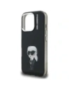 Etui Karl Lagerfeld IML Aquarelle Karl & Logo MagSafe do Apple iPhone 16 Pro czarny