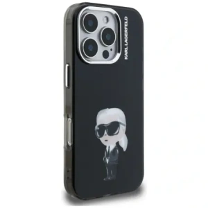 Etui Karl Lagerfeld IML Aquarelle Karl & Logo MagSafe do Apple iPhone 16 Pro Max czarny