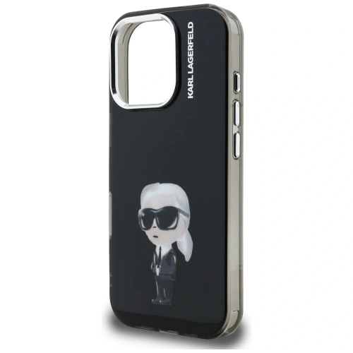 Etui Karl Lagerfeld IML Aquarelle Karl & Logo MagSafe do Apple iPhone 16 Pro Max czarny
