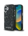 Etui Karl Lagerfeld IML Leopard Pattern MagSafe do Apple iPhone 16 czarny