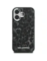 Etui Karl Lagerfeld IML Leopard Pattern MagSafe do Apple iPhone 16 czarny