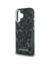 Etui Karl Lagerfeld IML Leopard Pattern MagSafe do Apple iPhone 16 czarny