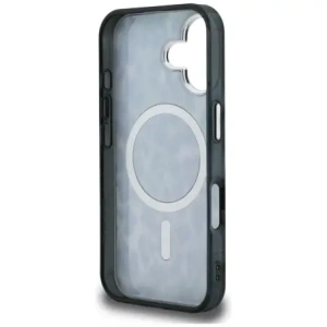 Etui Karl Lagerfeld IML Leopard Pattern MagSafe do Apple iPhone 16 czarny
