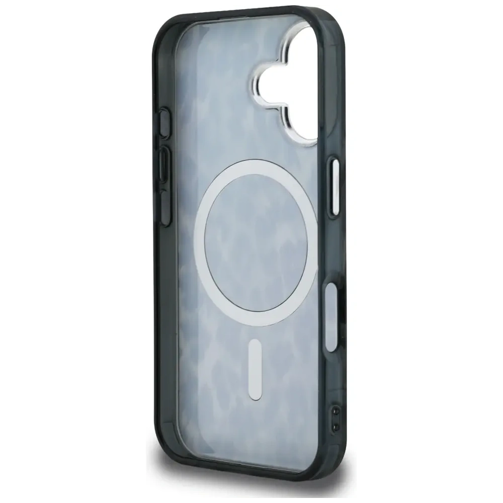 Etui Karl Lagerfeld IML Leopard Pattern MagSafe do Apple iPhone 16 czarny