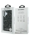Etui Karl Lagerfeld IML Leopard Pattern MagSafe do Apple iPhone 16 czarny