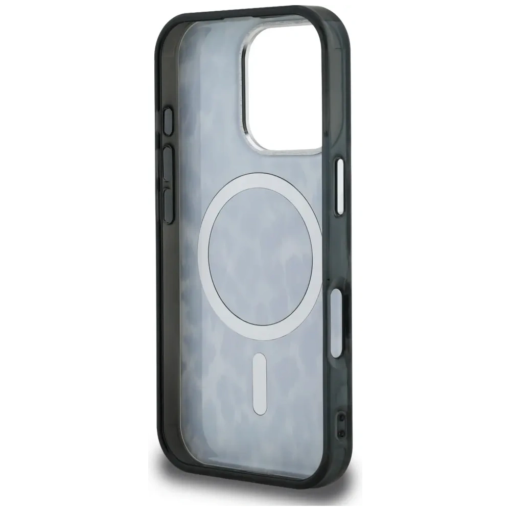 Etui Karl Lagerfeld IML Leopard Pattern MagSafe do Apple iPhone 16 Pro czarny