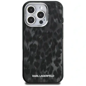 Etui Karl Lagerfeld IML Leopard Pattern MagSafe do Apple iPhone 16 Pro Max czarny