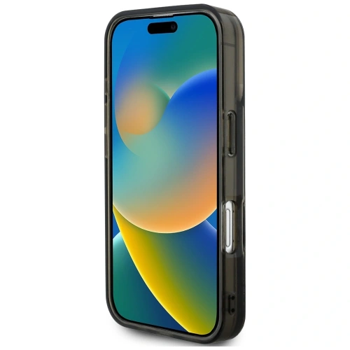 Etui Karl Lagerfeld Liquid Glitter Choupette Logo do Apple iPhone 16 czarny