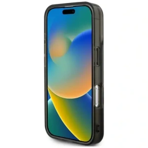 Etui Karl Lagerfeld Liquid Glitter Choupette Logo do Apple iPhone 16 Pro Max czarny