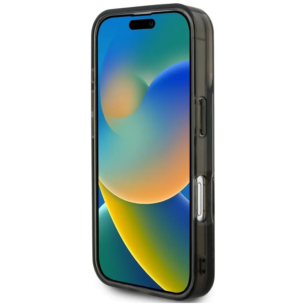 Etui Karl Lagerfeld Liquid Glitter Choupette Logo do Apple iPhone 16 Pro Max czarny