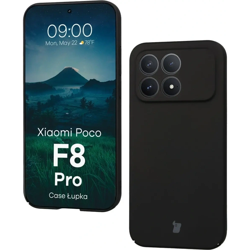 Etui Bizon Case Łupka do Xiaomi POCO F8 Pro czarne