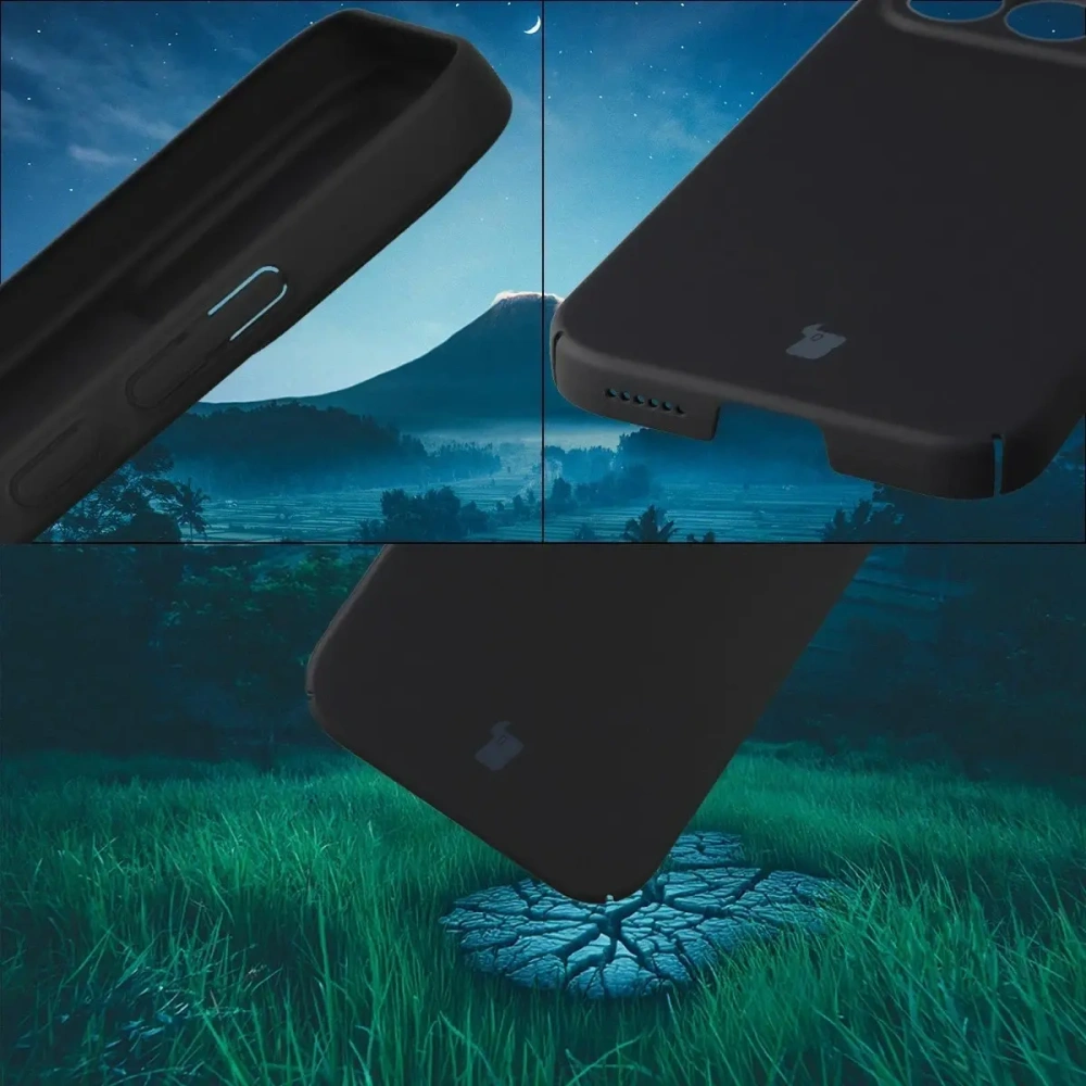 Etui Bizon Case Łupka do Xiaomi POCO F8 Pro czarne