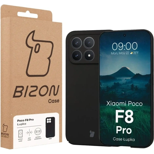 Etui Bizon Case Łupka do Xiaomi POCO F8 Pro czarne