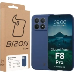Etui Bizon Case Łupka do Xiaomi POCO F8 Pro niebieskie