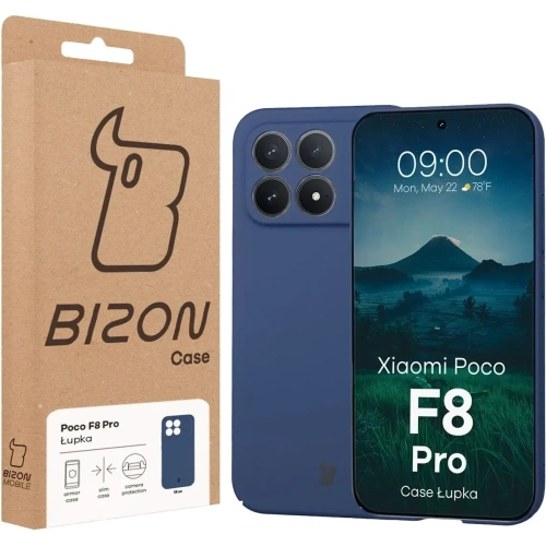 Etui Bizon Case Łupka do Xiaomi POCO F8 Pro niebieskie