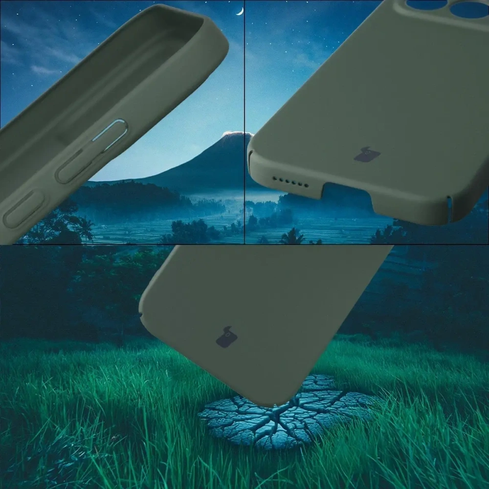 Etui Bizon Case Łupka do Xiaomi POCO F8 Pro zielone