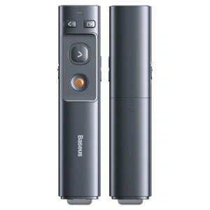 Hurtownia GSM - Pilot multifuncțional Baseus Orange Dot pentru prezentări, cu indicator laser, fără baterii (gri) - BSU1639GRY - {ean13} - Hurt