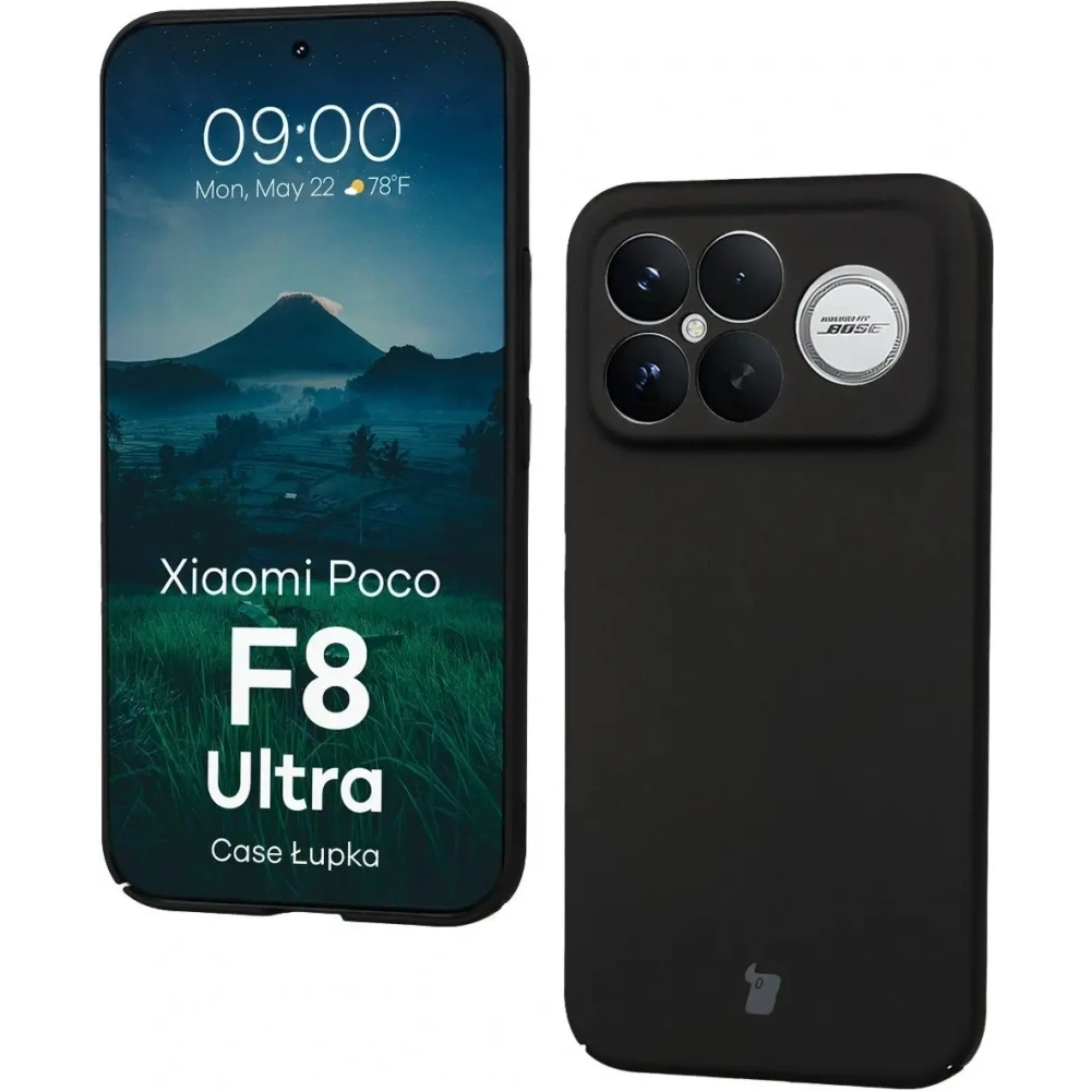 Etui Bizon Case Łupka do Xiaomi POCO F8 Ultra czarne