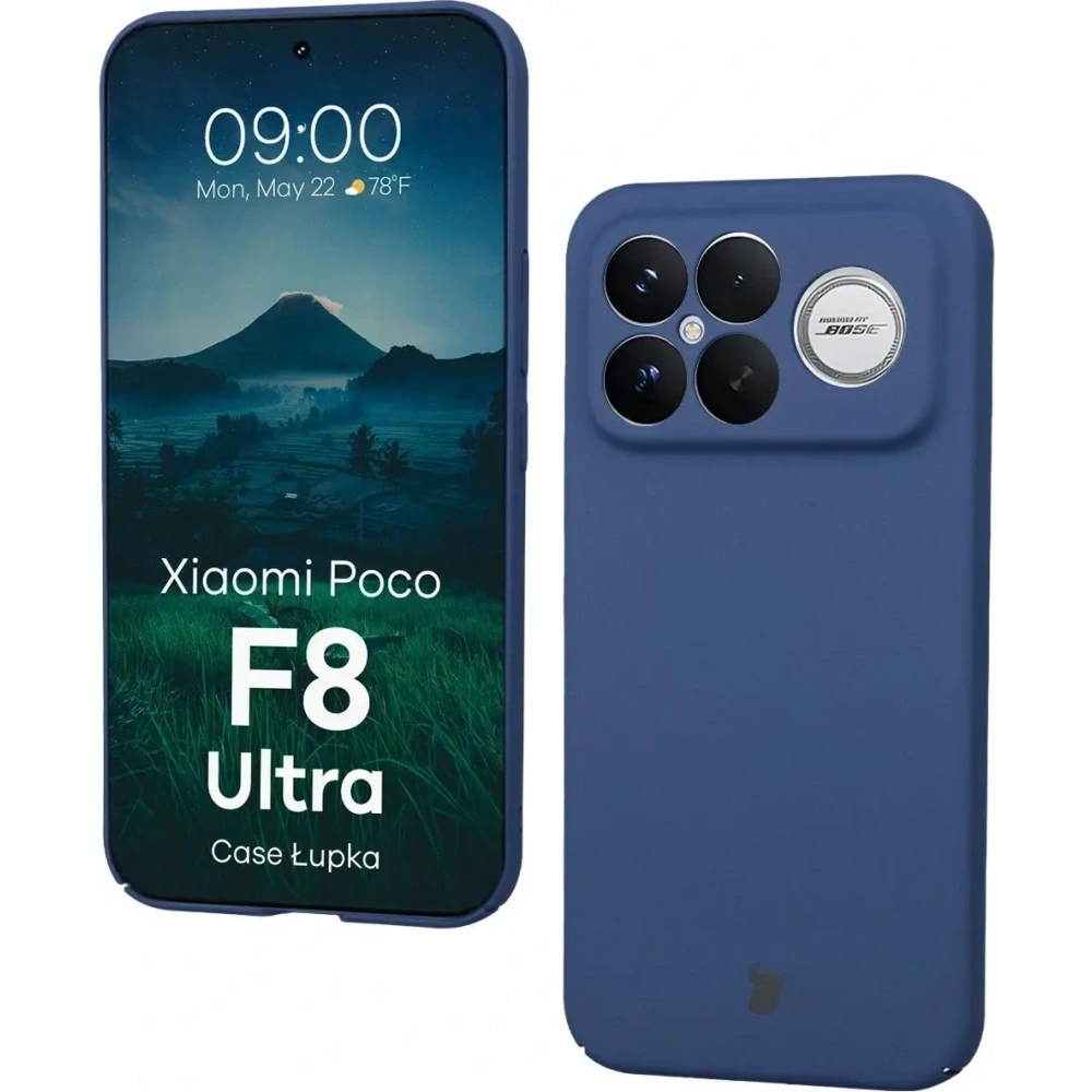 Etui Bizon Case Łupka do Xiaomi POCO F8 Ultra niebieskie