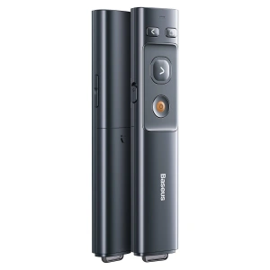 Hurtownia GSM - Pilot multifuncțional Baseus Orange Dot pentru prezentări, cu indicator laser, fără baterii (gri) - BSU1639GRY - {ean13} - Hurt