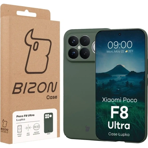 Etui Bizon Case Łupka do Xiaomi POCO F8 Ultra zielone