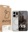 Etui z pierścieniem magnetycznym Bizon Case MatteO do Oppo Find X9 przydymione-beżowe