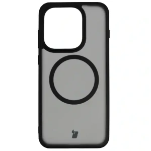 Etui z pierścieniem magnetycznym Bizon Case MatteO do Oppo Find X9 przydymione-czarne