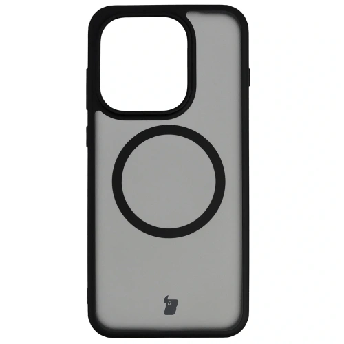 Etui z pierścieniem magnetycznym Bizon Case MatteO do Oppo Find X9 przydymione-czarne