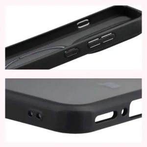 Etui z pierścieniem magnetycznym Bizon Case MatteO do Oppo Find X9 przydymione-czarne