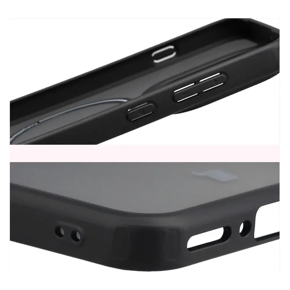 Etui z pierścieniem magnetycznym Bizon Case MatteO do Oppo Find X9 przydymione-czarne