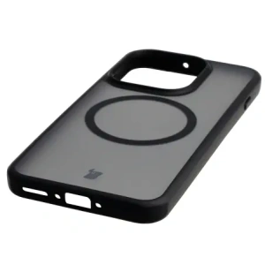 Etui z pierścieniem magnetycznym Bizon Case MatteO do Oppo Find X9 przydymione-czarne