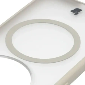 Etui z pierścieniem magnetycznym Bizon Case MatteO do Vivo X300 przydymione-beżowe