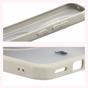 Etui z pierścieniem magnetycznym Bizon Case MatteO do Vivo X300 przydymione-beżowe