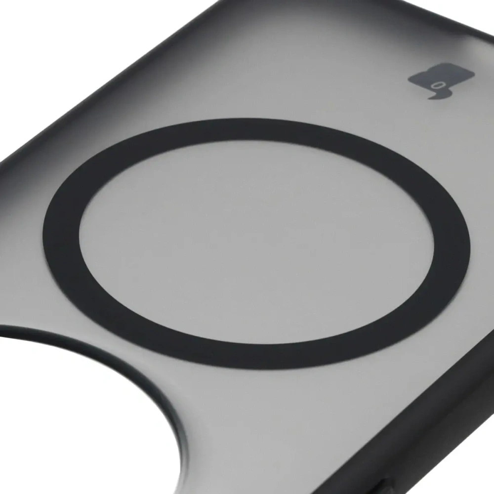 Etui z pierścieniem magnetycznym Bizon Case MatteO do Vivo X300 przydymione-czarne