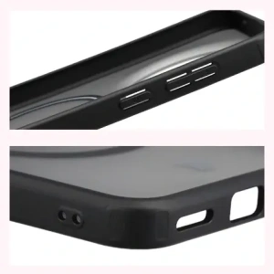 Etui z pierścieniem magnetycznym Bizon Case MatteO do Vivo X300 przydymione-czarne